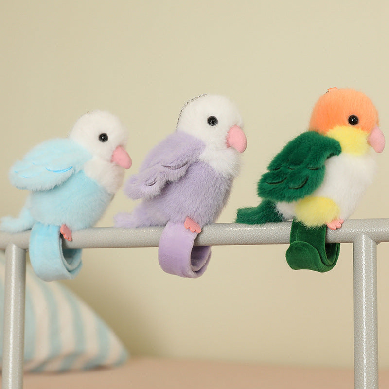 Cute Plush Bird Wrist Toy – Soft Parrot Bracelet Stuffed Doll