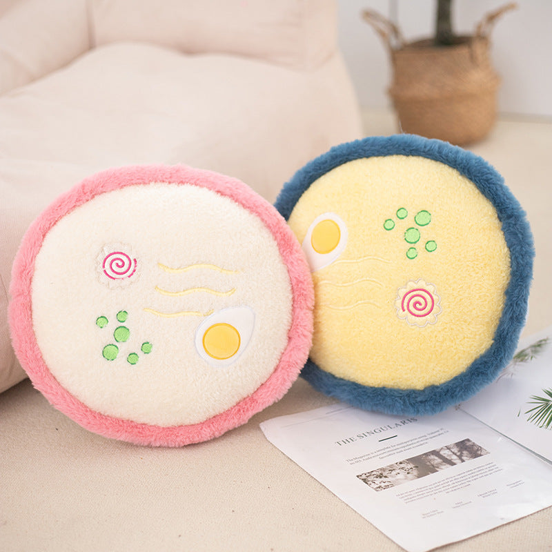 Kawaii Plush Bowl Pillow Toy – Soft Cute Food-Themed Stuffed Cushion