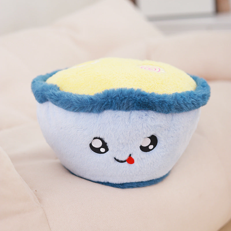 Kawaii Plush Bowl Pillow Toy – Soft Cute Food-Themed Stuffed Cushion